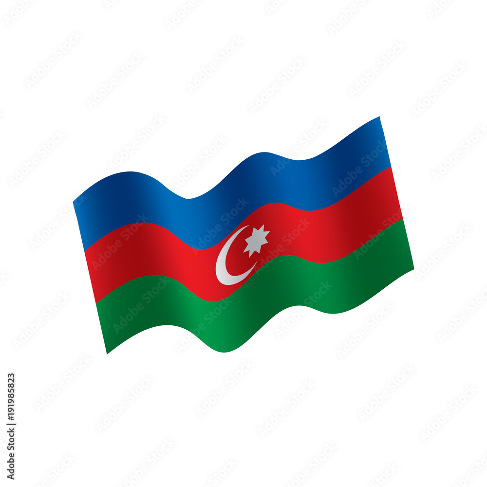 Azerbaijan flag, vector illustration Azerbaijan flag, vector illustration