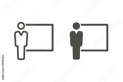 Management consulting vector icon.