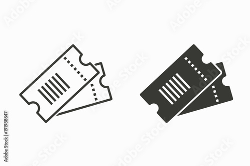 Ticket vector icon.