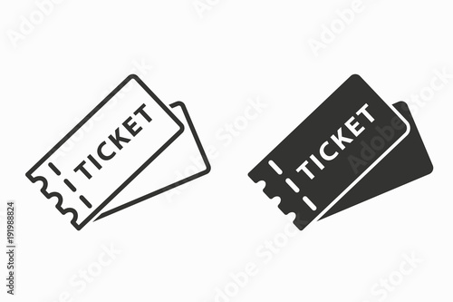 Ticket vector icon.