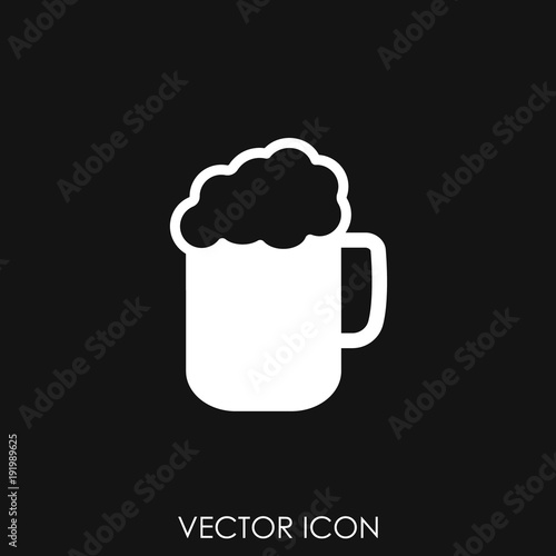 Vector black beer icon photo