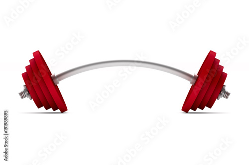 barbell on white background...
