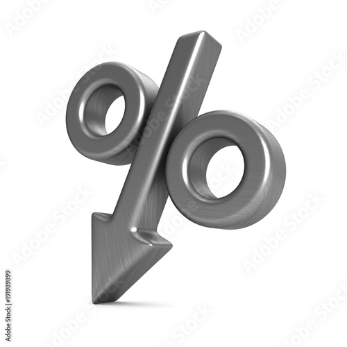 Percent on white background...