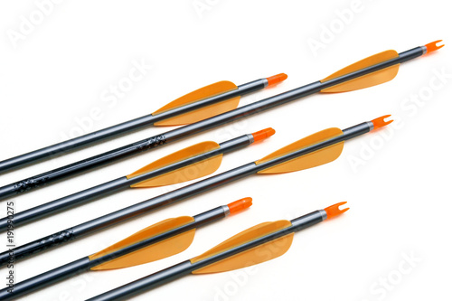 isolated arrows on textured white background