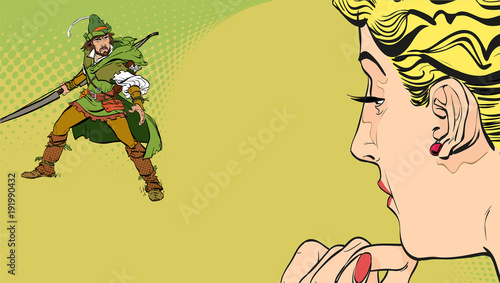 Girl dreaming of the knight. Girl demanding a knight. Girl dreaming about a knight. Girl's dream of a defender