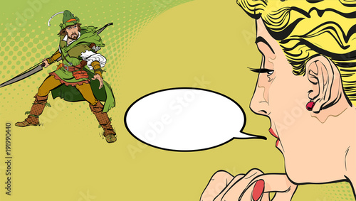 Girl dreaming of the knight. Girl demanding a knight. Girl dreaming about a knight. Girl's dream of a defender