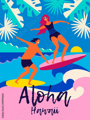 People on the beach. Poster