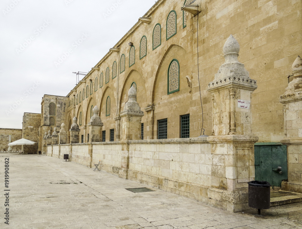 Jerusalem, Israel -  Detail of the Al-Aqsa Mosque in Old City of Jerusalem, Israel