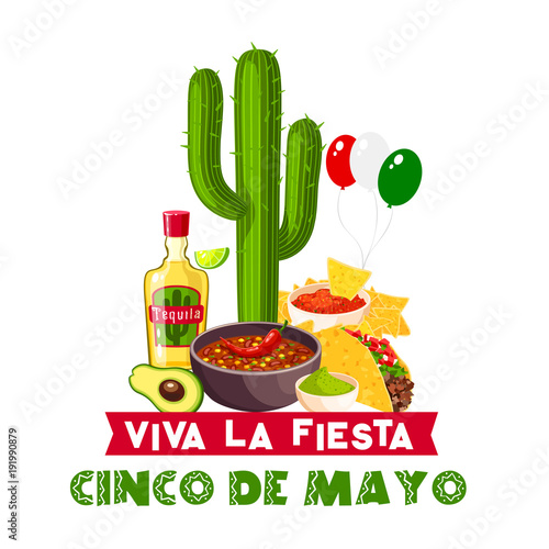 Cinco de Mayo mexican fiesta food and drink icon