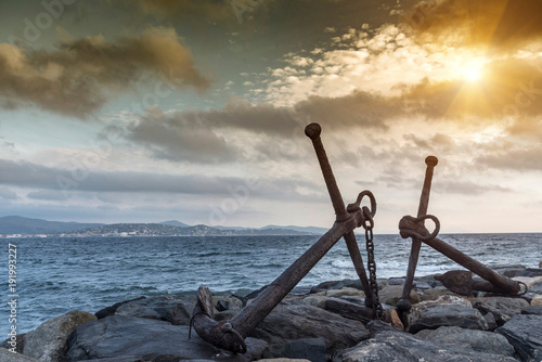 Anchors, Le Vieux Port, St Tropez, Provence-Alpes-Cote d'Azur, France