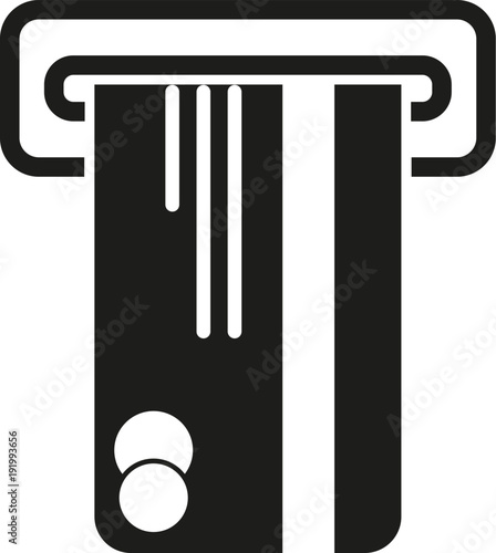 ATM machine and credit card icon