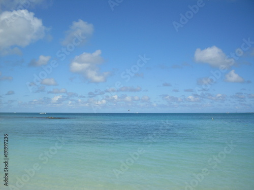 Beach, sky, palm tree, ocean, sea, clouds, heaven, aruba, sun, vacation, water, blue, lighthouse , sand, hot, summer,  © Dalia