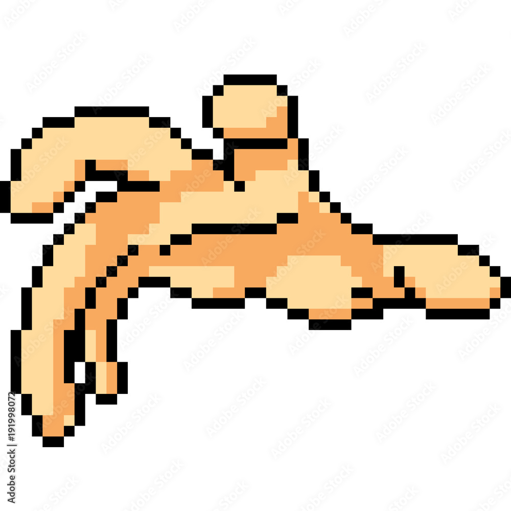 Fototapeta premium vector pixel art hand gesture control