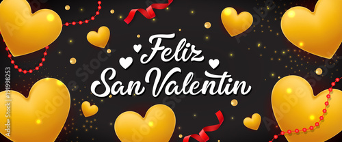Feliz San Valentin Lettering