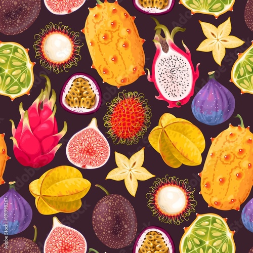 Seamless exotic friut
