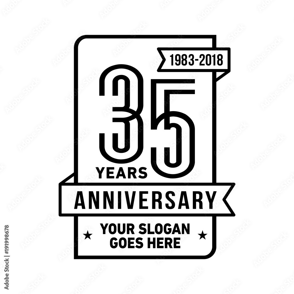 35th anniversary logo. Vector and illustration.
35th anniversary logo. Vector and illustration.