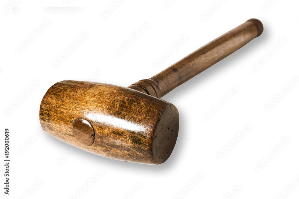 gavel mallet for auction bid sale judgment  isolated in white background