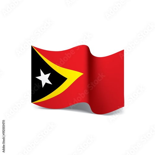 east timor flag, vector illustration