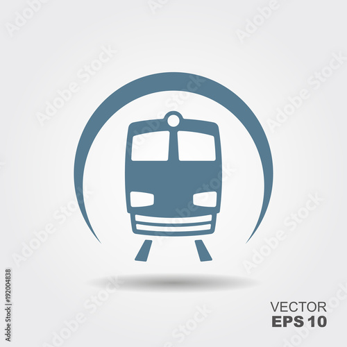 Metro icon flat.
