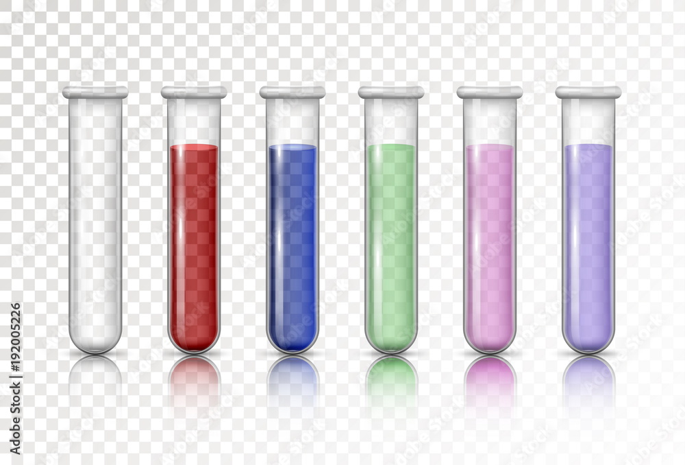 Empty and Filled flask for chemical lab