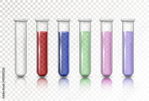 Empty and Filled flask for chemical lab