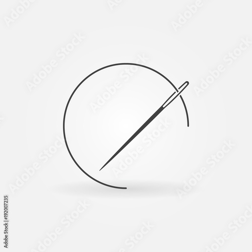 Needle with thread vector icon