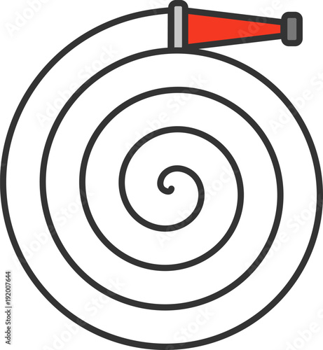 Fire hose color icon