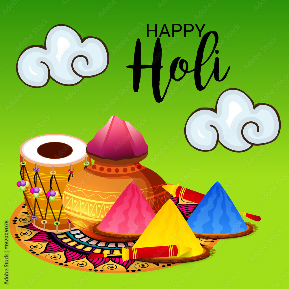 Naklejka premium Happy Holi.