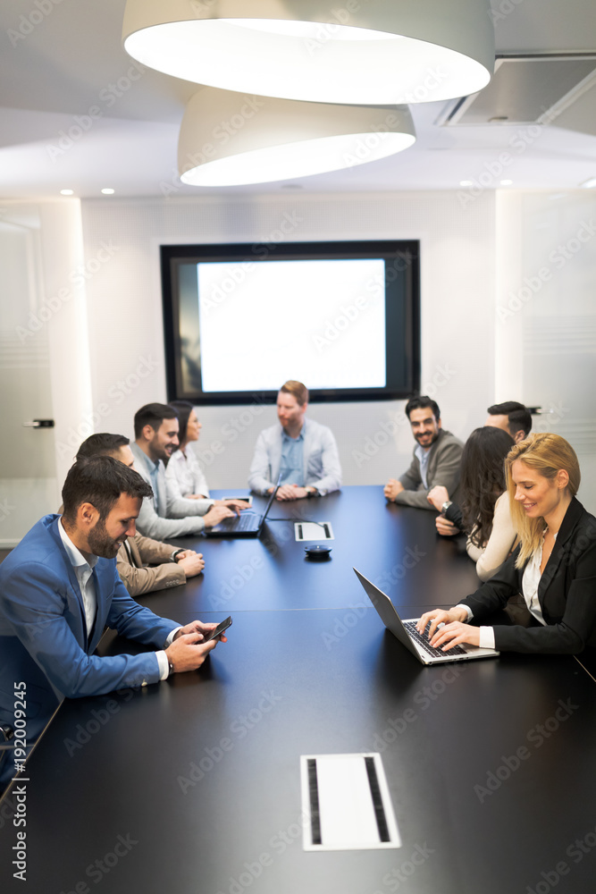 Picture of business meeting in conference room Picture of business meeting in conference room