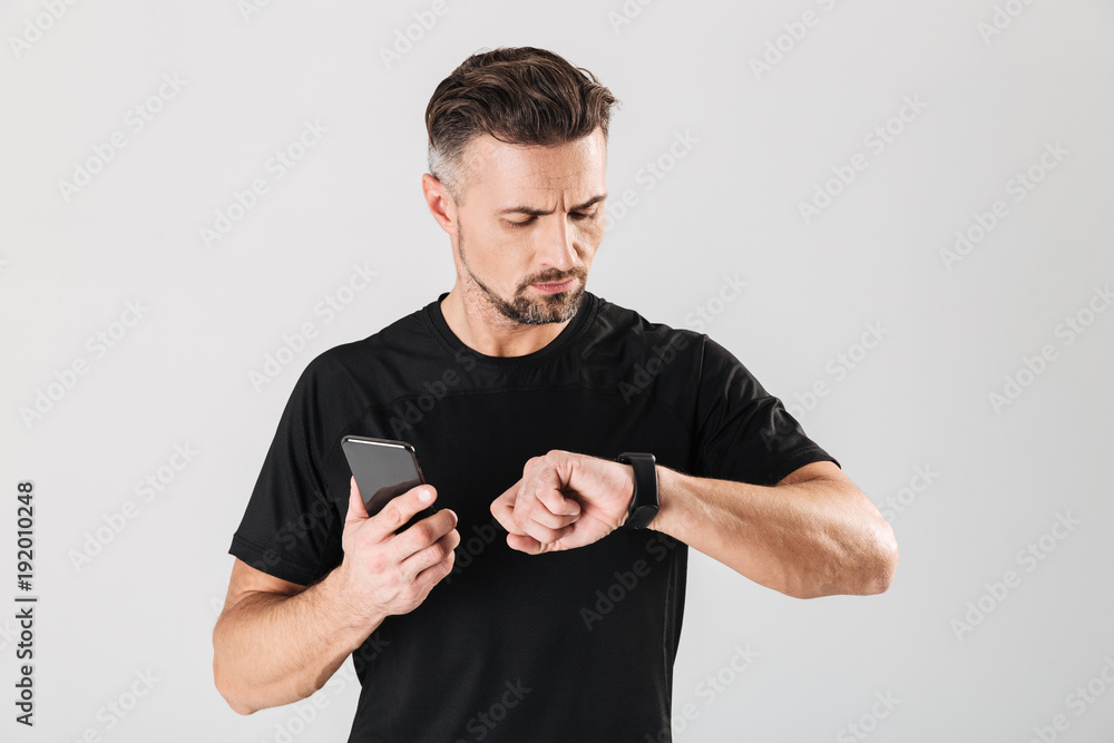 Portrait of a serious mature sportsman Portrait of a serious mature sportsman