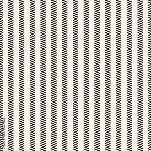 Seamless ethnic lines pattern. Black and white geometric pattern. Vector print for your design.