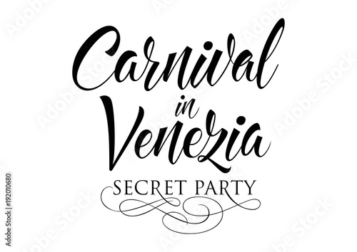 Carnival in Venezia lettering