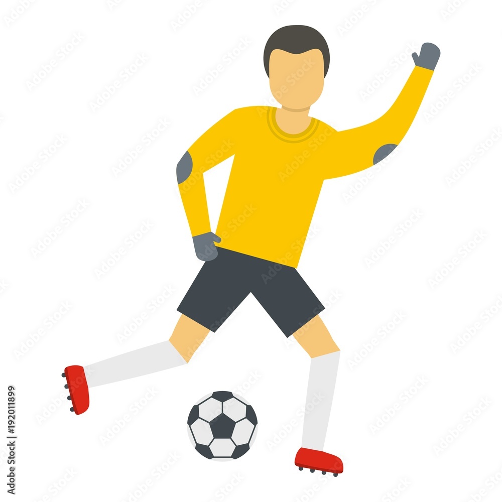 Running goalkeeper icon. Flat illustration of running goalkeeper vector icon for web Running goalkeeper icon. Flat illustration of running goalkeeper vector icon for web