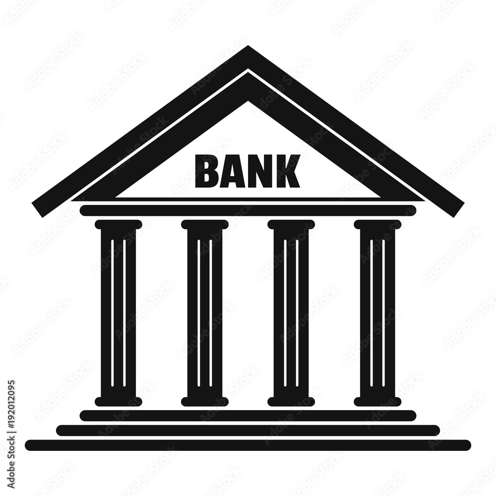 Bank icon. Simple illustration of bank vector icon for web Bank icon. Simple illustration of bank vector icon for web