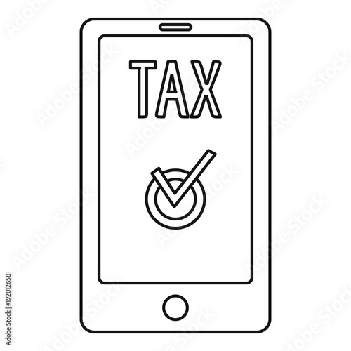 Payment tax icon. Outline illustration of payment tax vector icon for web