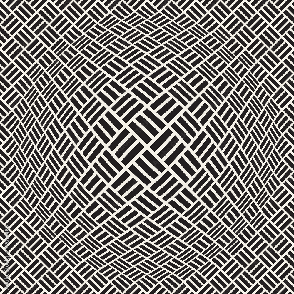 Halftone bloat effect optical illusion. Abstract geometric background design. Vector seamless black and white pattern. Halftone bloat effect optical illusion. Abstract geometric background design. Vector seamless black and white pattern.