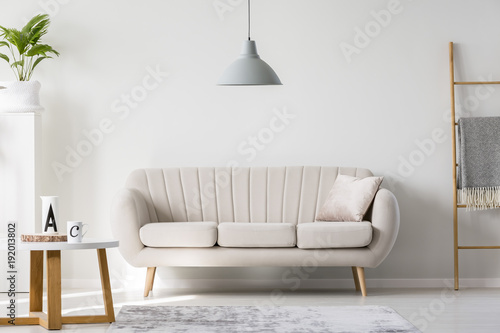 Bright sofa with pillow