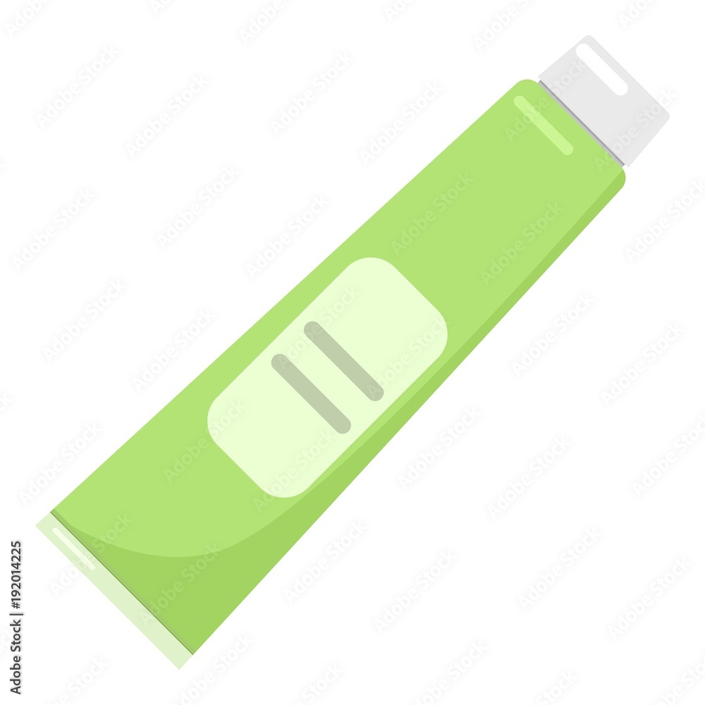 Toothpaste tube icon, flat style Toothpaste tube icon, flat style