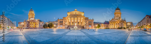 Fotografie Berlin Gendarmenmarkt square at night, Berlin Mitte, Germany