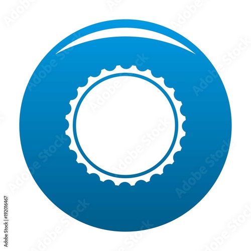 Beer cap icon vector blue circle isolated on white background 