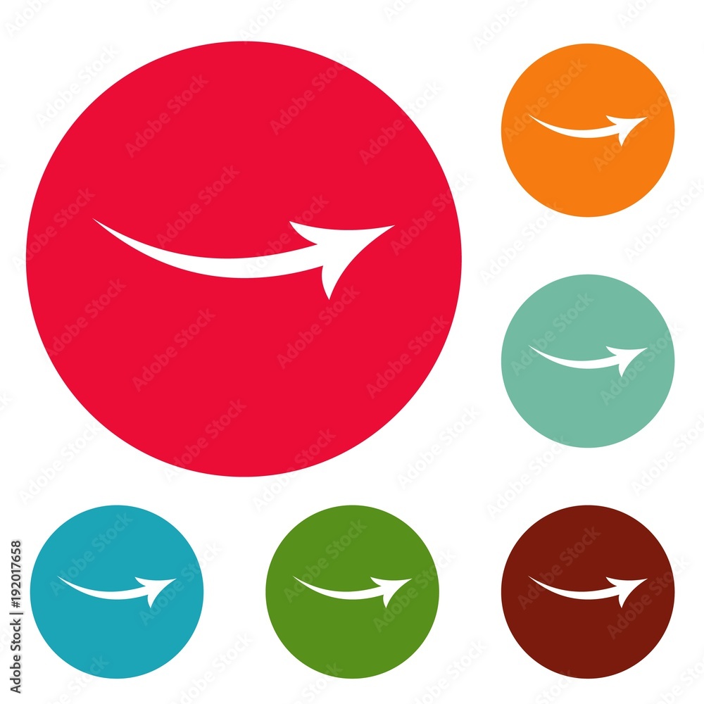 Arrow icons circle set vector isolated on white background Arrow icons circle set vector isolated on white background