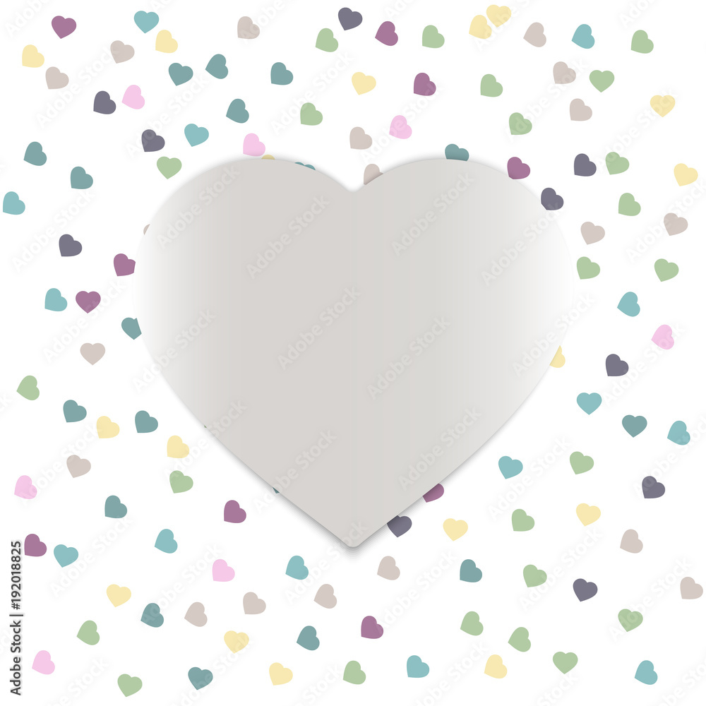 Pattern with hearts in scandinavian style