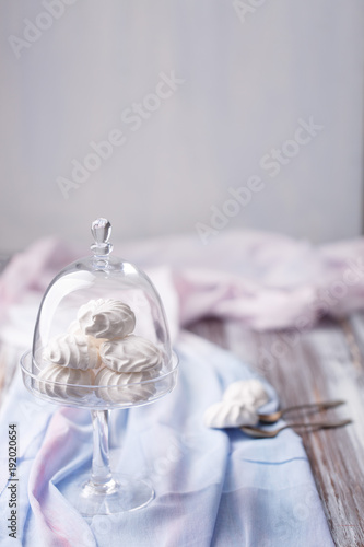 marshmallow in a glass stand