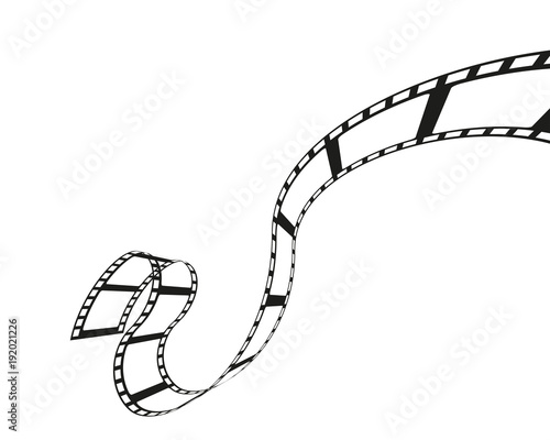 Fototapeta Naklejka Na Ścianę i Meble -  Filmstrip roll isolated on the white background. Vector illustration. Cinema object or movie element.
