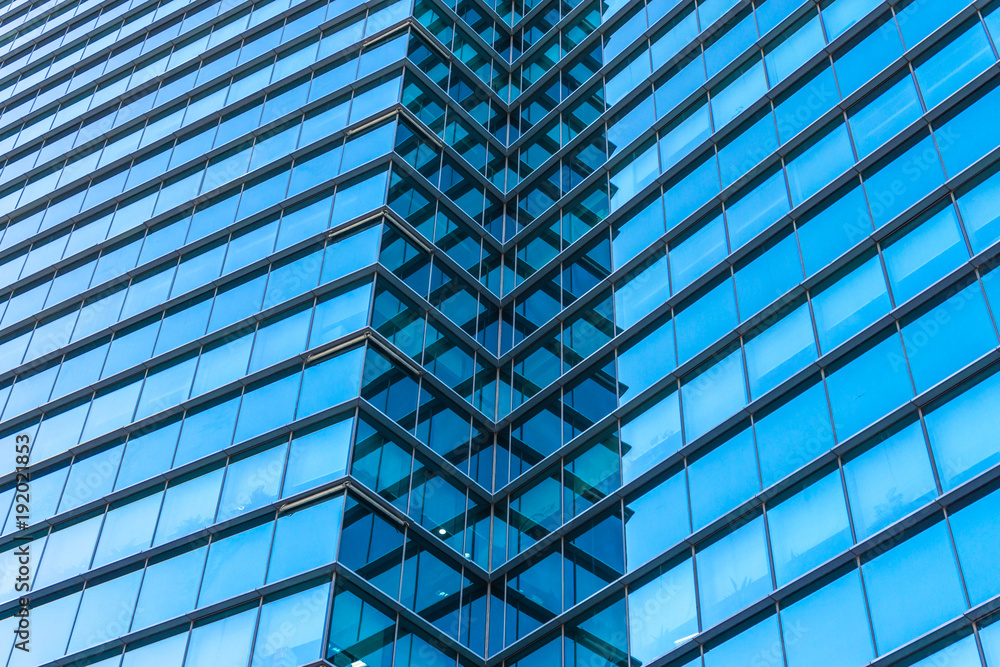 close-up of modern office building