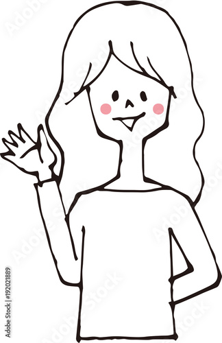 話をする女性