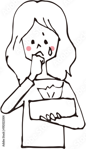 悲しむ女性