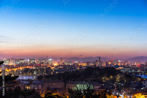 panoramic cityscape of beijing china