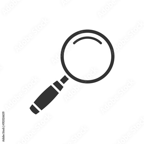 Magnifying glass black icon