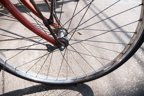 Part of bicycle wheel